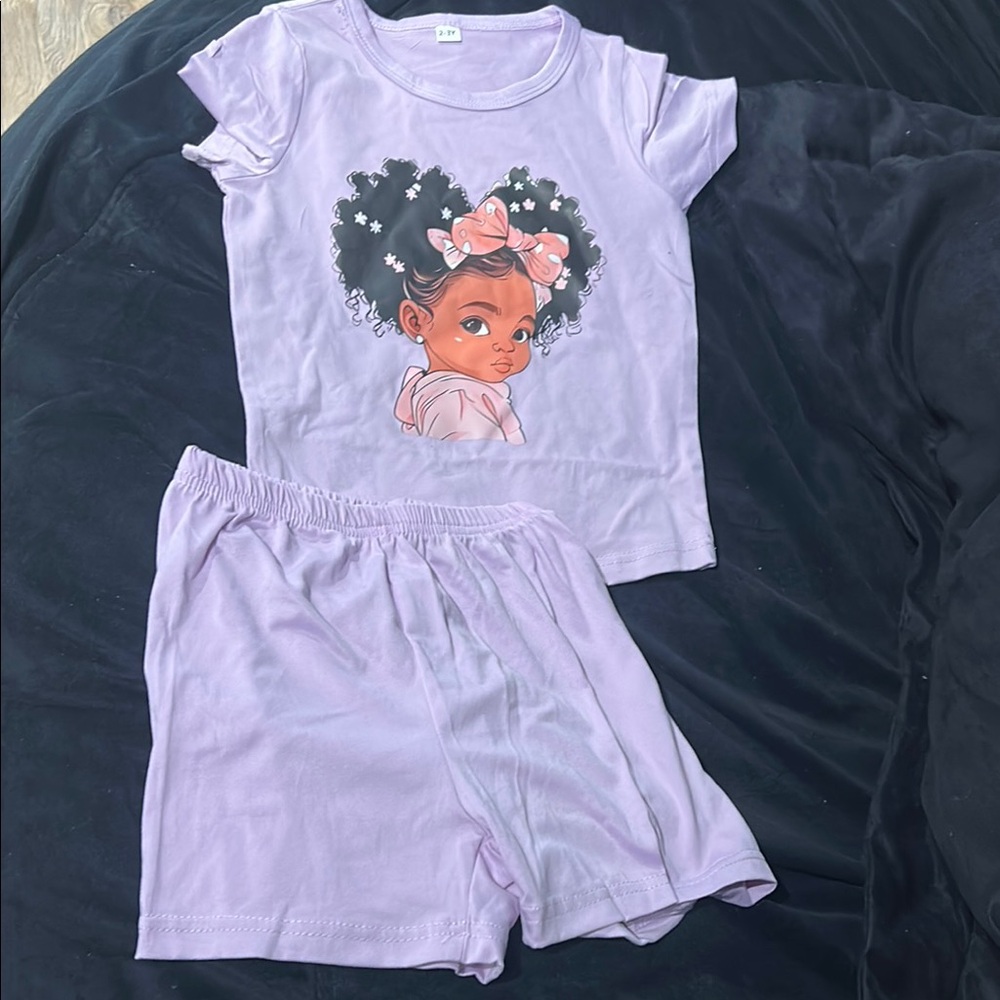 Lavender Kids Pajamas Set
